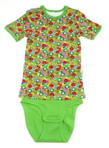 Sale T-shirt romper/body korte mouw maat 104