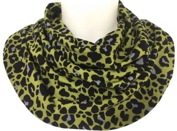 Scarf adult leopard print green (202)