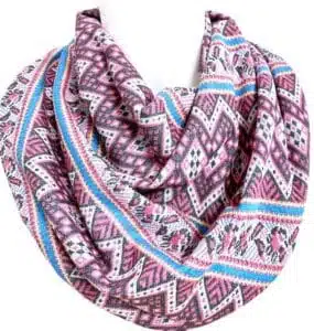 Sjaal volwassenen Indian roze (265)