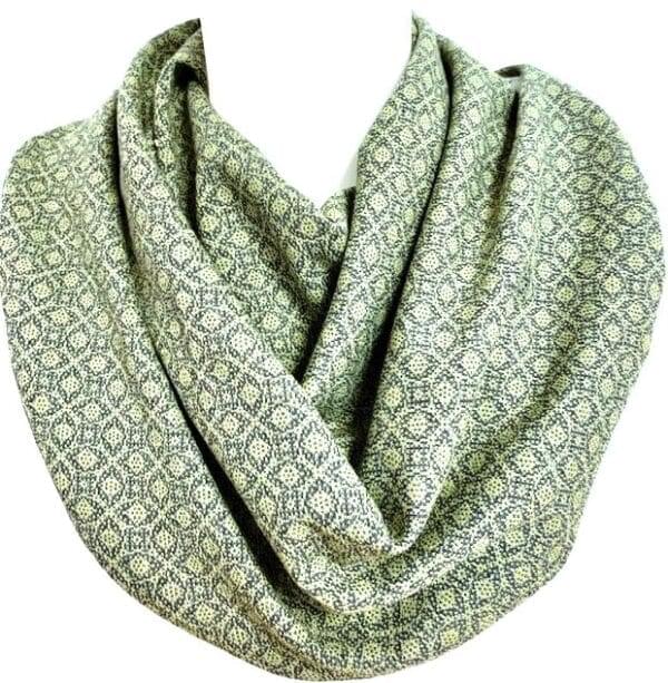 Scarf adult olive green retro (266)