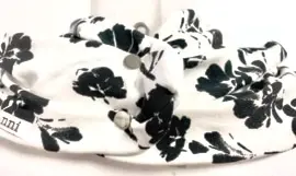 Scarf teenager white with black flowers (279) - Image 3