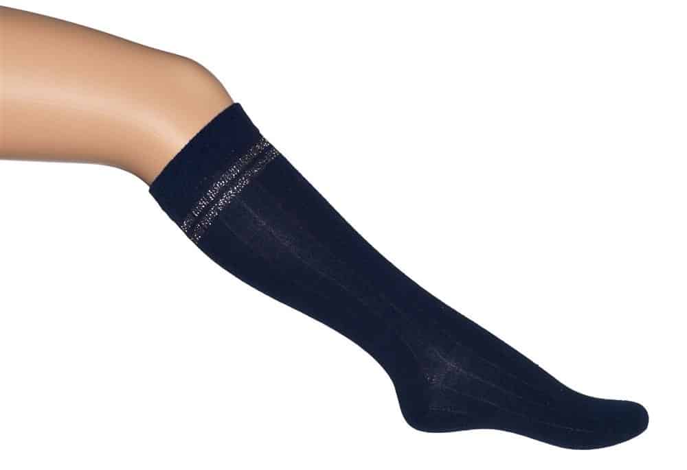 Bonnie Doon Silver stripe kniekous