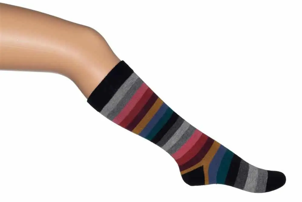 Bonnie Doon colourful stripe kniekous