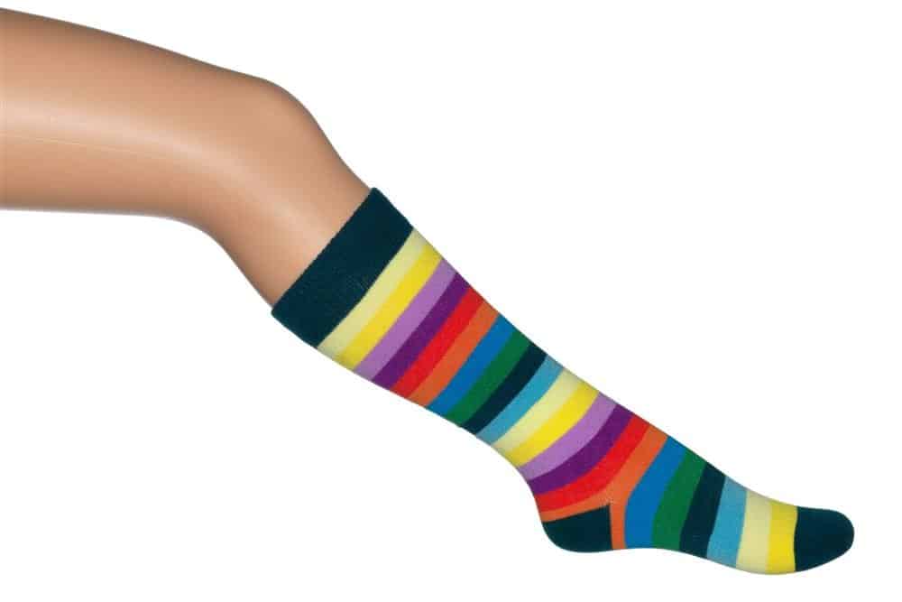 Bonnie Doon colourful stripe kniekous