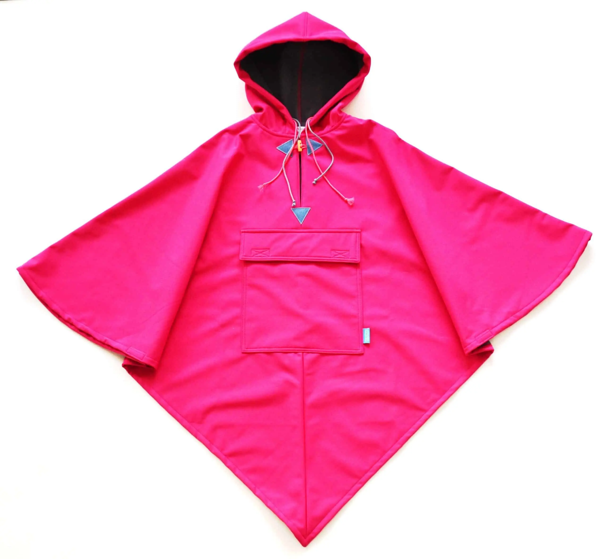 Zomerjas poncho softgel camouflage blauw