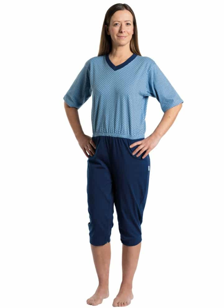 Suprima Schlafanzug blau mit Punkten (04730)