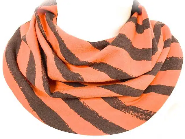 Schal für Teenie orange / brauner Streifen (261)