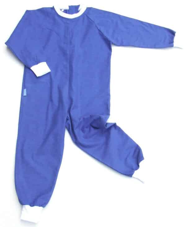 Flanell-Pyjama mit Reißverschluss auf der Rückseite