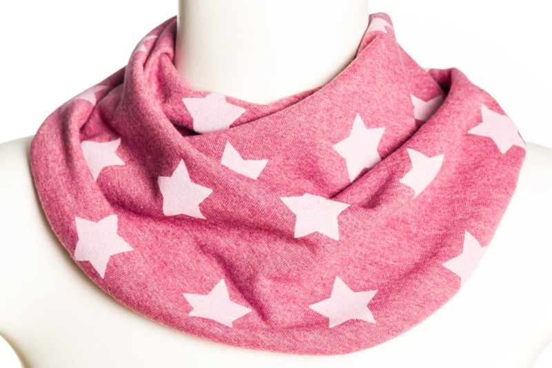 Sjaal kind oud roze met sterren