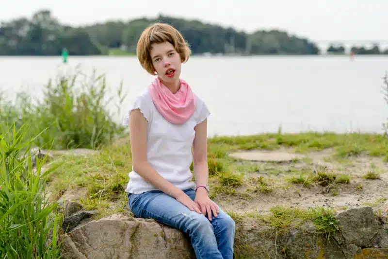 Schal für Kind rosa (29)