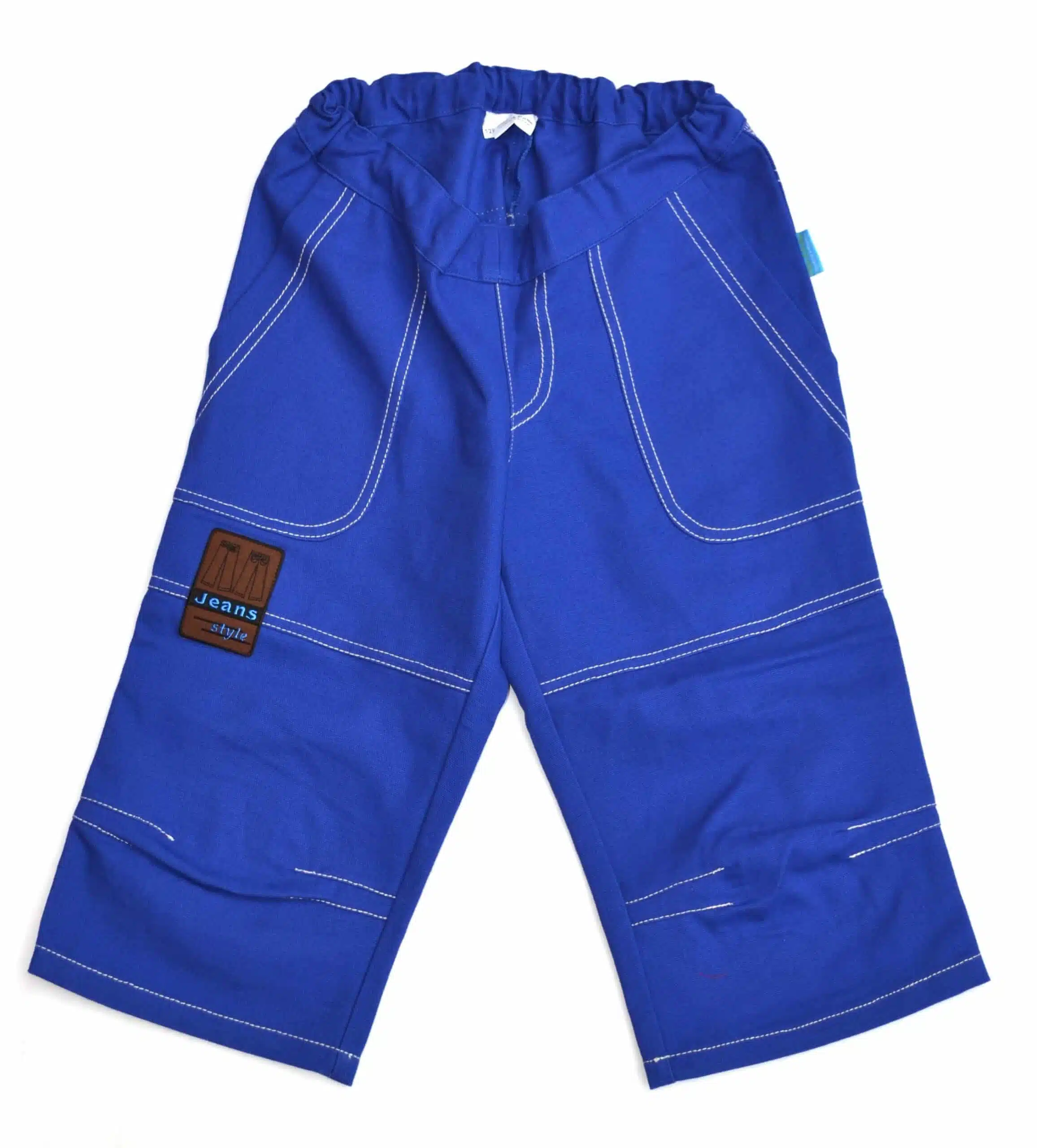 Sale angepasste Sommerhose, dreiviertel rot und blau