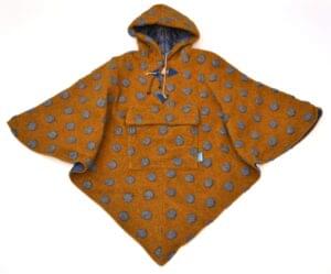 Poncho gevoerd medium