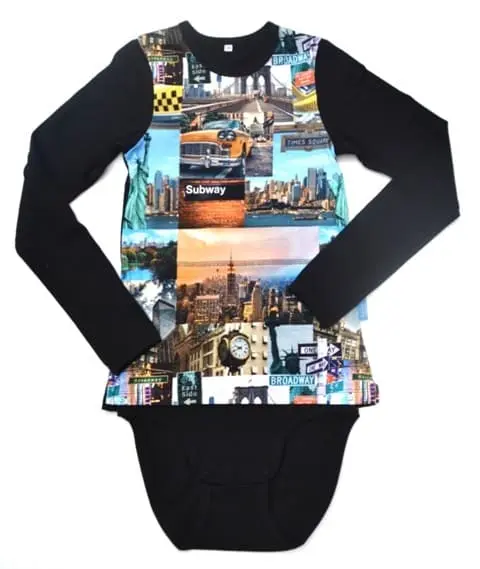 T-Shirt romper/body long sleeve