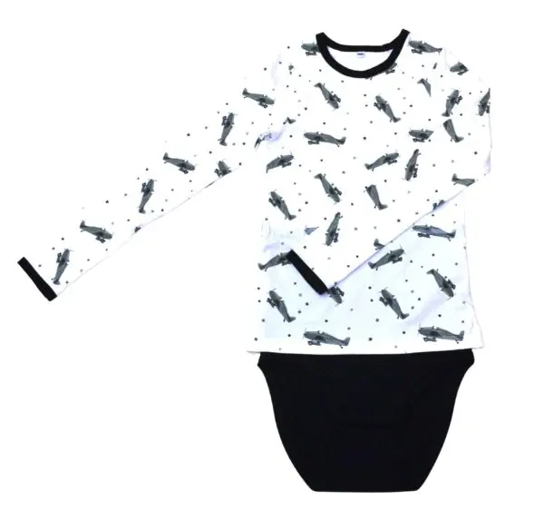 T-Shirt romper/body lange mouw