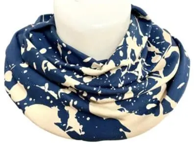 Sjaal tiener blauw met beige vlekken (300)