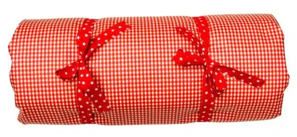 Changing mat XL Red / white diamond