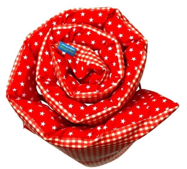 Wickelauflage XL Rot / weißer Diamant – Bild 2