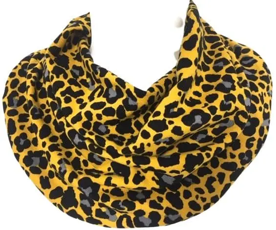 Schal für Teenie Leopardenmuster gelb (203)