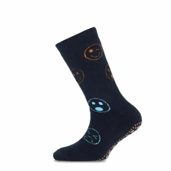 Yellow Moon Anti slip house socks smiley