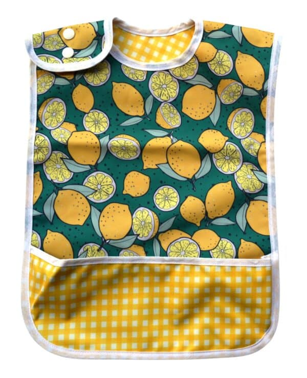 Plasticized bib with collection tray - Image 8