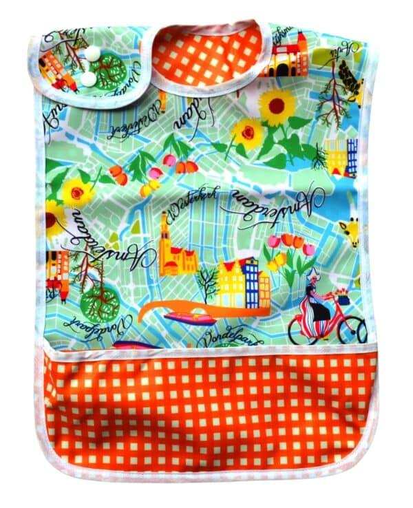Plasticized bib with collection tray - Image 9