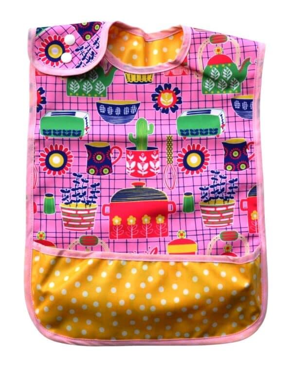 Plasticized bib with collection tray - Image 12