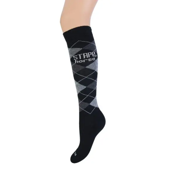 Stapp Horse Knee High Socks Check Size 35-38 - Image 2