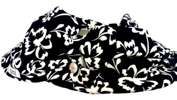 Scarf teenager black with white flowers (347) - Image 2