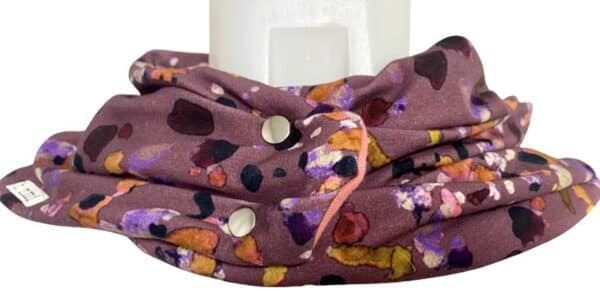 Scarf adults dark lilac with colored spots (349) - Image 2