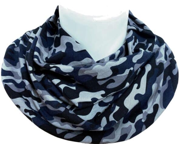Scarf teenager camouflage black gray (283)
