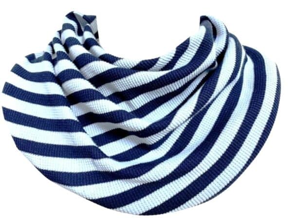Scarf adults navy and light blue striped (364)
