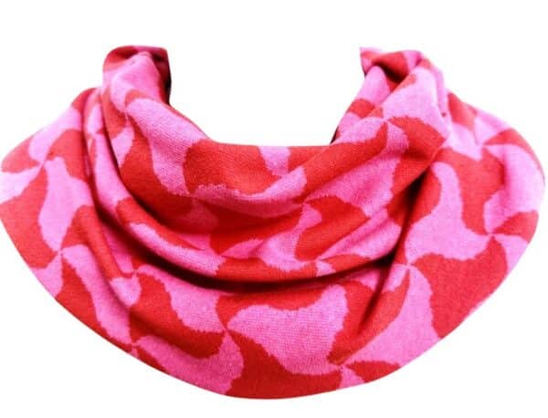 Scarf child pink and red retro (369)