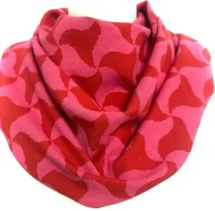 Schal für Erwachsene Rosa und Rot Retro (369)