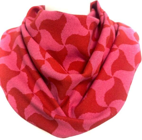 Sjaal volwassenen pink en rood retro (369)
