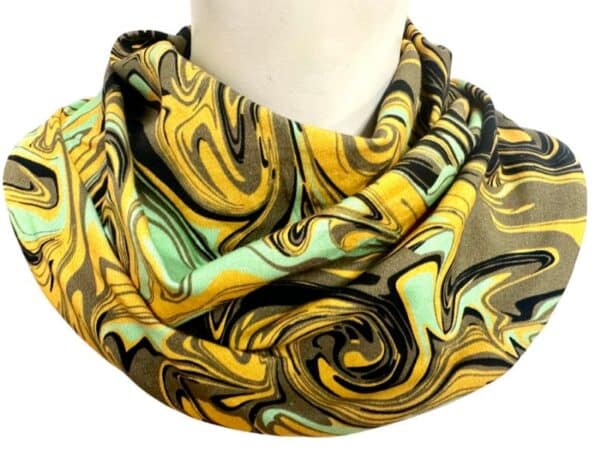 Scarf teenager vintage ochre yellow (372)